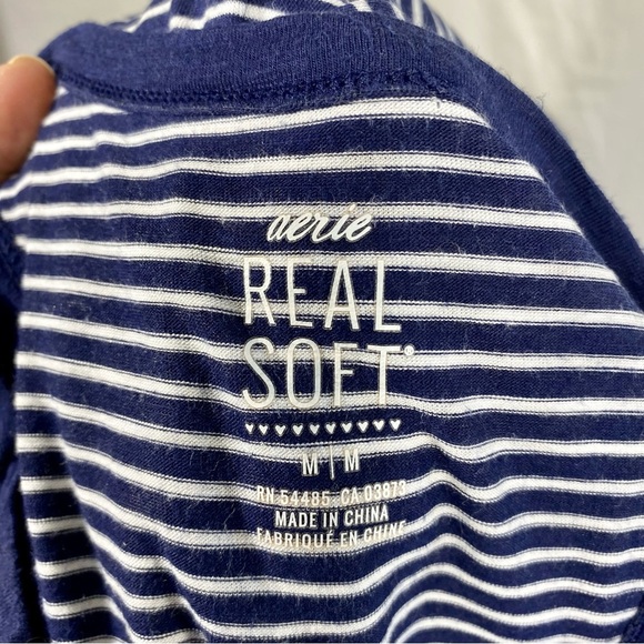 American Eagle aerie Real Soft Navy Blue & White Striped Tank - Picture 5 of 7